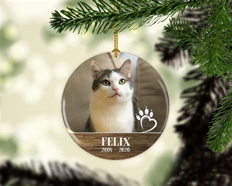 pet loss ornament|personalized cat loss ornament.